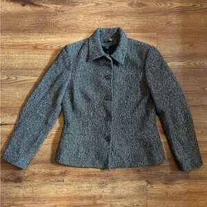 Lauren Ralph Lauren Black and White Tweed Blazer